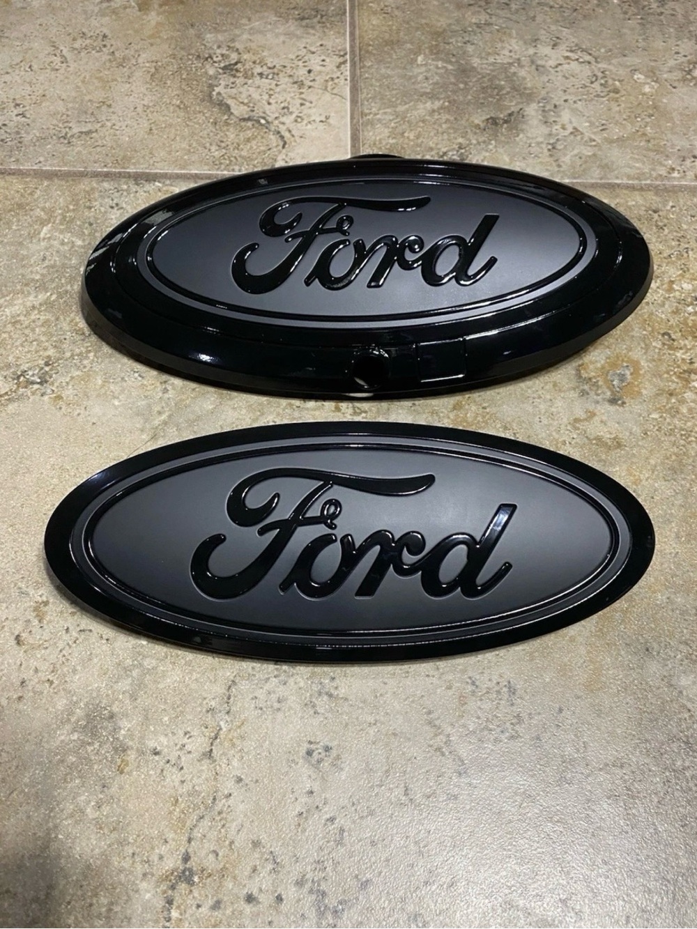 Custom 2021-2023 Ford F150 Matte & Gloss Black Front & Back Emblem Replacements